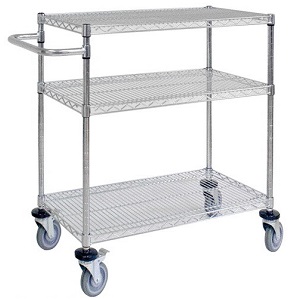 鍍鉻網板手推車