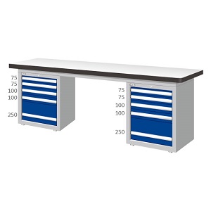 雙櫃型耐磨桌板